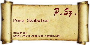 Penz Szabolcs névjegykártya