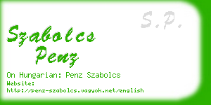 szabolcs penz business card